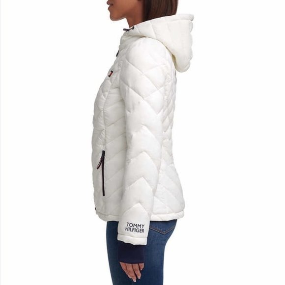 Tommy Hilfiger Womens Packable Jacket--White - Picture 3 of 10